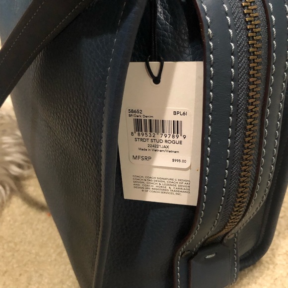 ❌SOLD❌ Coach Starry Night Rogue 30 in Denim Blue - Picture 4 of 5